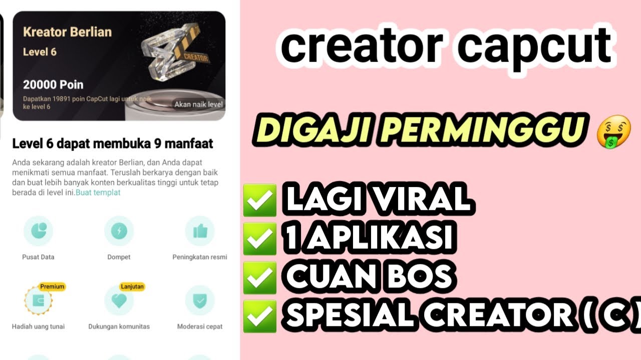Cara mendapatkan uang dari capcut